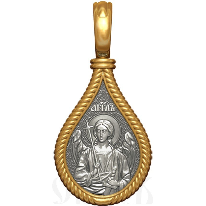 нательная икона св. блаженная таисия египетская, серебро 925 проба с золочением (арт. 06.049)