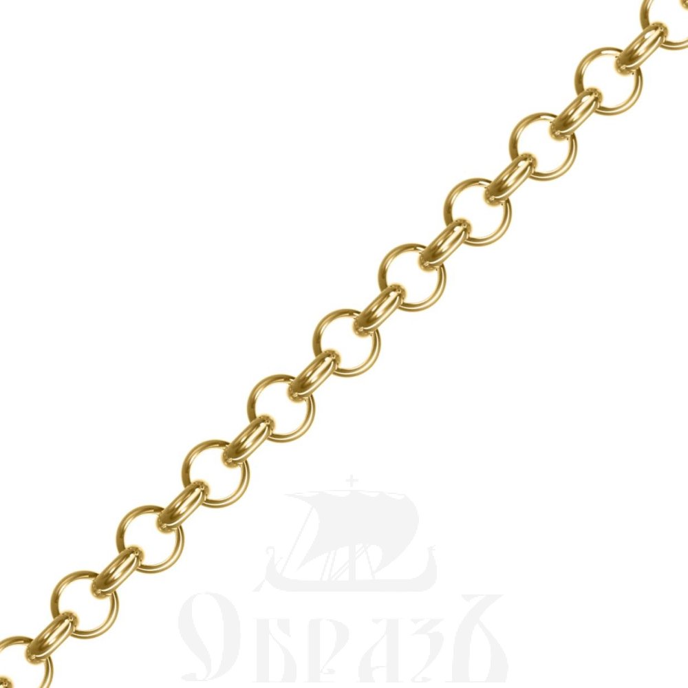 цепь плетение "тонда" (chopard, шопард) серебро 925 пробы с золочением (арт. нц 22-277-2 d0,50)